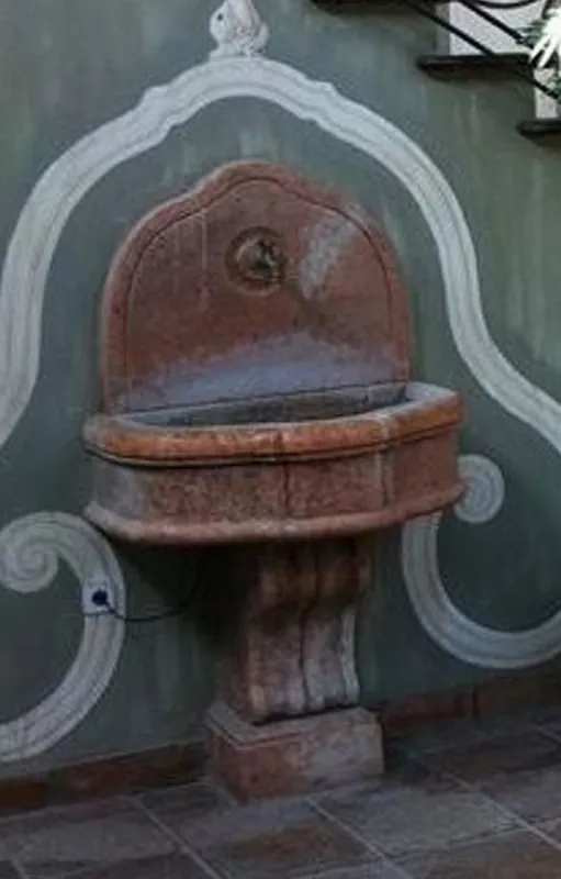 Casa Padrino Luxury Baroque Wall Fountain Antique Brown 85 x 58.5 x H. 146 cm - Magnificent Baroque Style Ceramic Fountain - Baroque Garden Fountain - Baroque Decoration Accessories Angebot