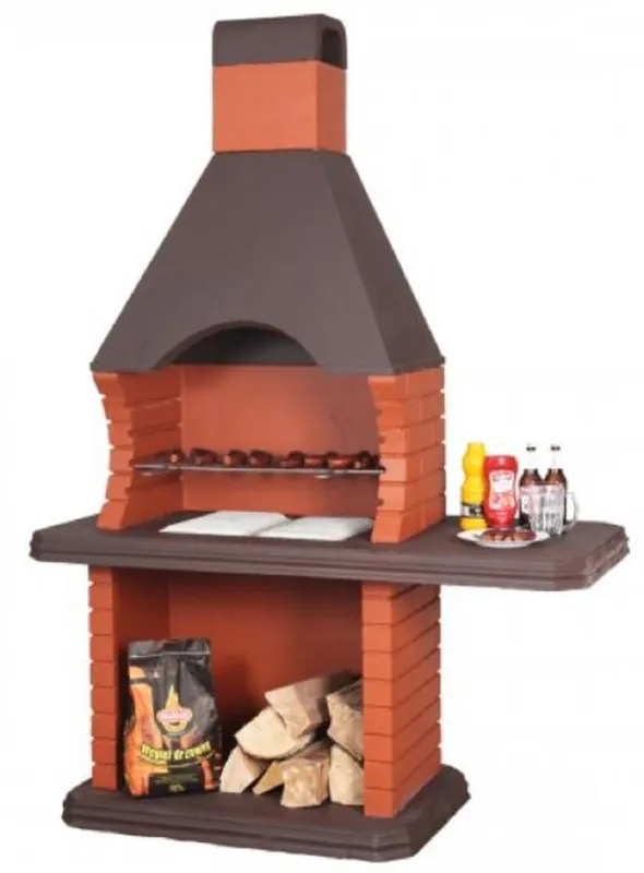 Sichere Zahlung Casa Padrino luxury garden grill orange / brown 160 x 74 x H. 232 cm - Concrete grill fireplace - Luxury garden accessories