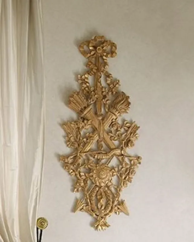 Casa Padrino luxury baroque wall ornament natural - Magnificent solid wood wall decoration ornament in baroque style - Baroque wall decoration - Luxury quality - Made in Italy Online Kaufen