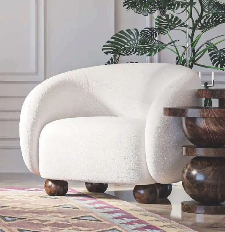 Casa Padrino luxury armchair white / dark brown 90 x 90 x H. 72 cm - Living room armchair - Hotel armchair - Living room furniture - Hotel furniture - Luxury furniture Angebot