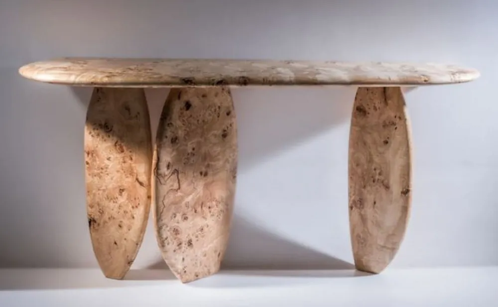 Kracherpreis Casa Padrino luxury solid wood console natural 160 x 45 x H. 80 cm - Root wood console table - Living room furniture - Luxury furniture - Luxury furnishings