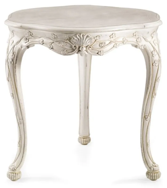 Casa Padrino luxury baroque side table antique cream white - Magnificent baroque style 3-legged solid wood table - Luxury furniture in baroque style - Luxury quality - Made in Italy Rabatt