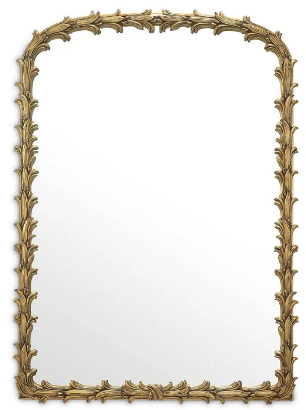 Casa Padrino miroir de luxe or antique 93 x 6,5 x H. 130 cm - Miroir mural acajou - Miroir de salon - Miroir de vestiaire - Collection de Luxe Neue Ware