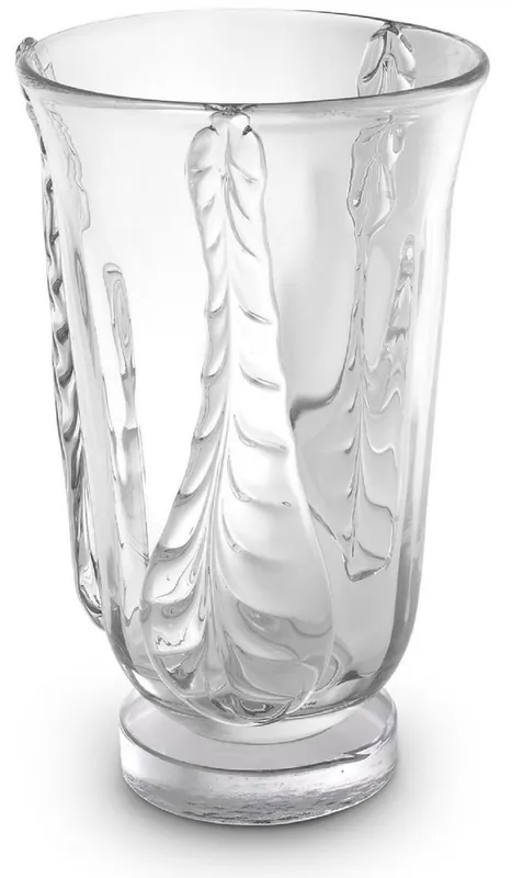 Casa Padrino vase décoratif en verre de luxe Ø 26 x H. 42 cm - Vase à Fleurs Soufflé à la Bouche - Accessoires de Décoration Neuheit