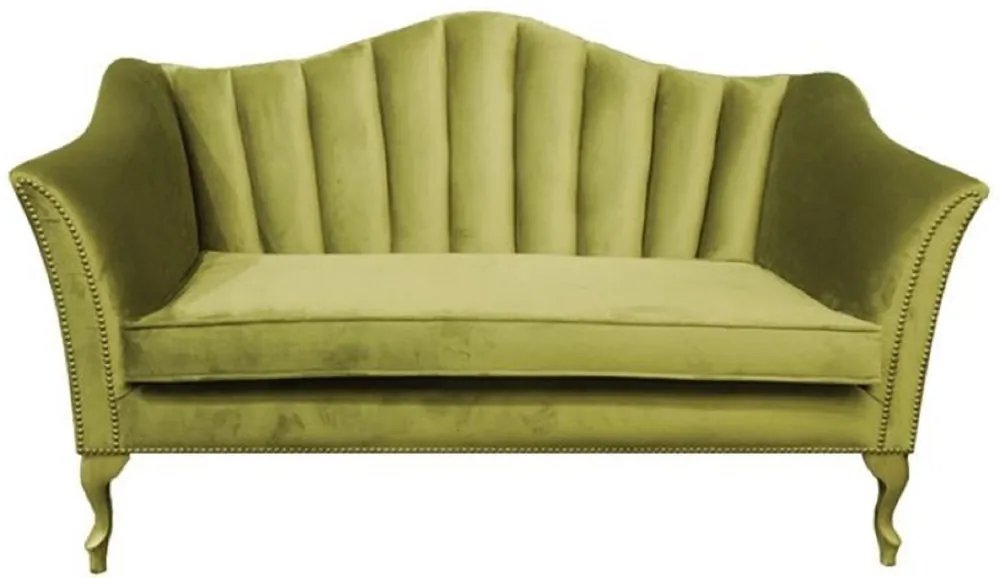 Günstig Casa Padrino canapé 2 places baroque de luxe en velours vert 150 x 95 x H. 90 cm - Canapé de salon noble - Mobilier de salon baroque - Qualité de Luxe