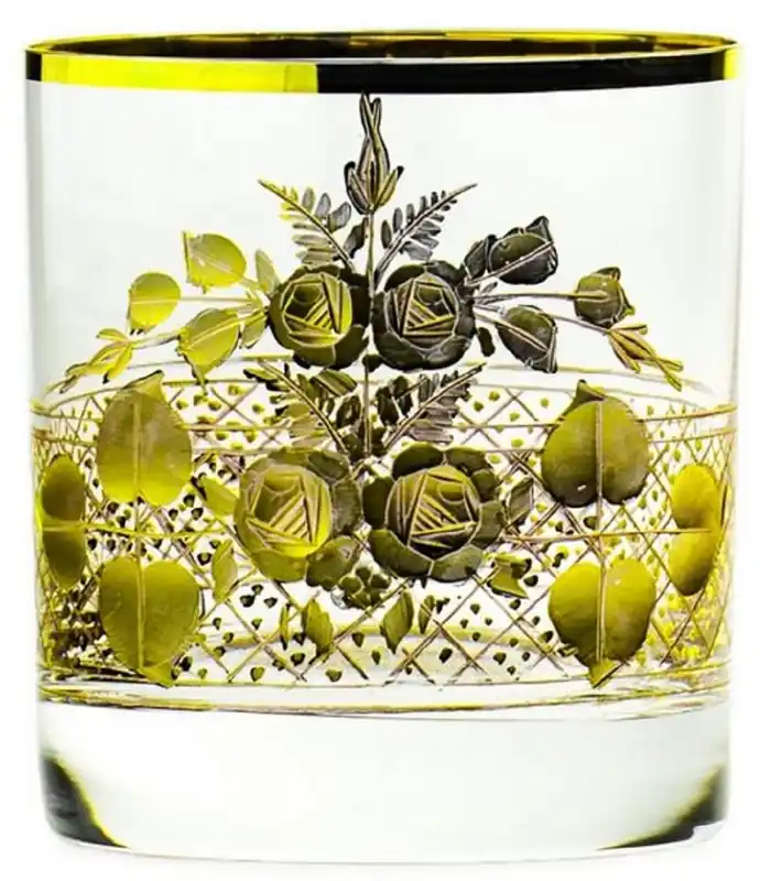 Casa Padrino ensemble de 6 verres à whisky or Ø 8 x H. 9 cm - Verres à whisky faits et gravés à la main - Accessoires pour Hôtels et Restaurants - Qualité de Luxe Direktkauf