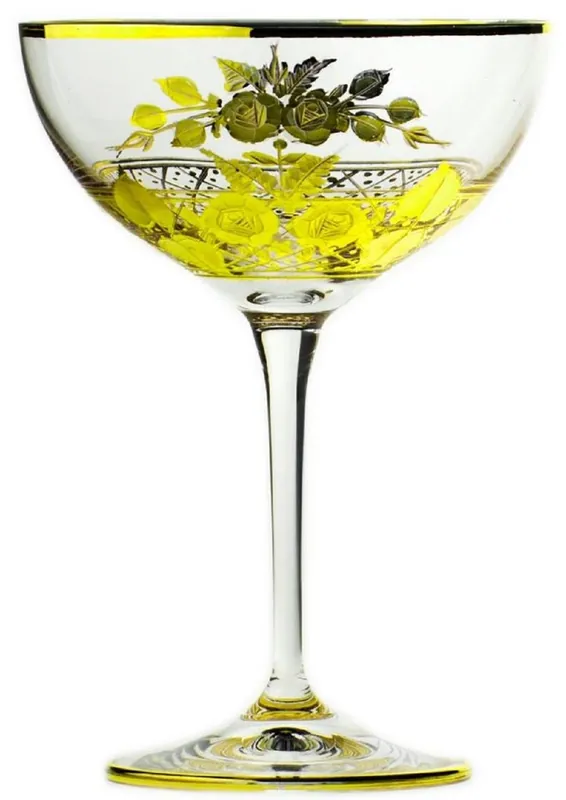 Casa Padrino ensemble de 6 verres à champagne baroque de luxe or Ø 11,5 x H. 16 cm - Verres à champagne faits et gravés à la main - Accessoires pour Hôtels et Restaurants - Qualité de Luxe Direktkauf