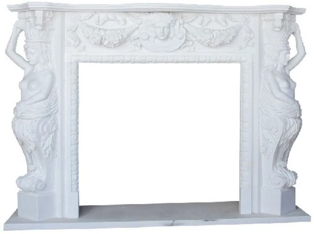 Meistverkauft Casa Padrino cadre de cheminée baroque de luxe blanc 180 x 40 x H. 140 cm - Magnifique cadre de cheminée en marbre de haute qualité - Accessoires de décoration de style baroque