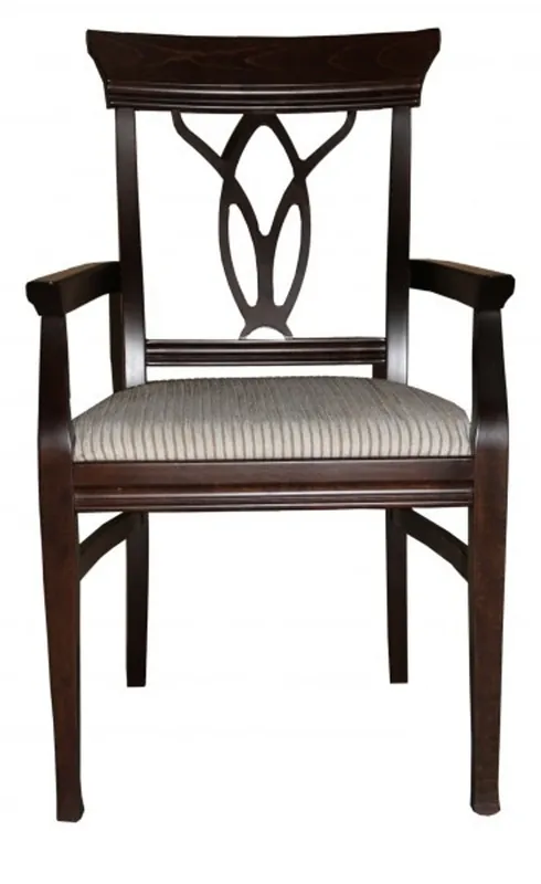 Nur Heute Chaise à manger Casa Padrino Biedermeier avec accoudoirs beige / marron - Mobilier Restaurant Hôtel sièges restaurant