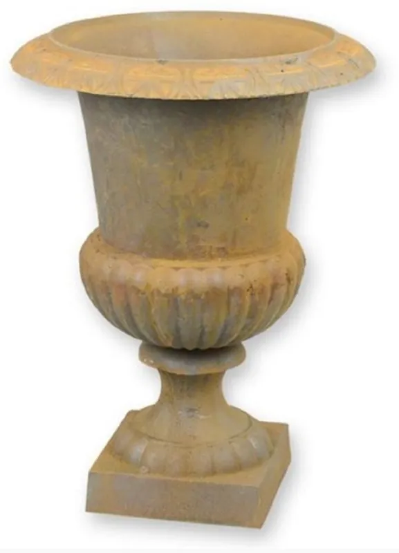 Top-Seller Casa Padrino pot de fleurs décoratif de jardin baroque rouille H. 66,8 cm - Magnifique cache pot de style baroque - Accessoires de décoration jardin & terrasse baroque