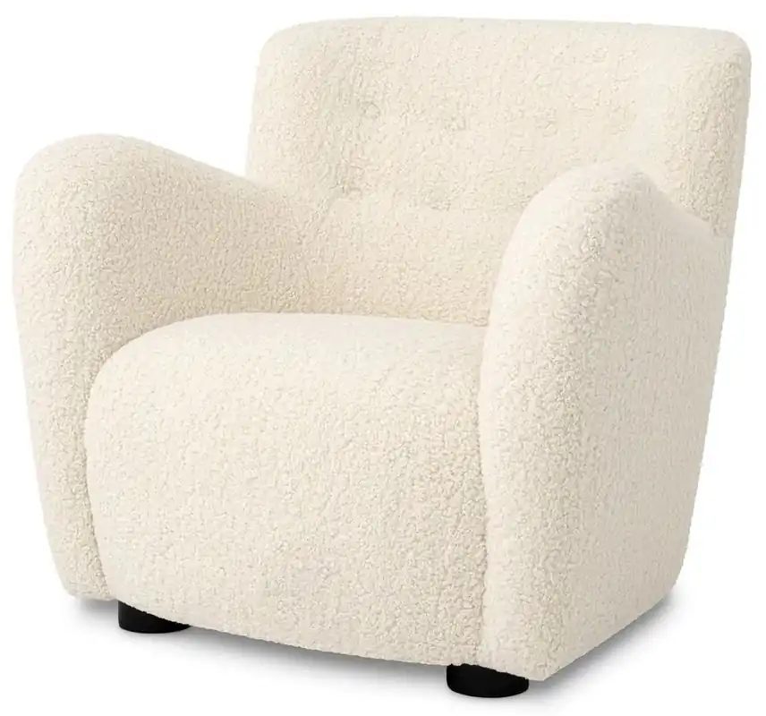 Casa Padrino fauteuil de luxe crème / noir 87 x 86 x H. 80 cm - Fauteuil de salon - Fauteuil d'hôtel - Mobilier de salon - Mobilier de luxe - Ameublement de salon - Ameublement de luxe Abverkauf