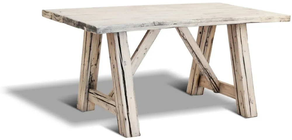 Billig Casa Padrino table à manger de style campagnard blanc antique - Différentes Tailles - Table de cuisine rustique - Meubles de salle à manger rustique - Meubles de salle à manger de style campagnard