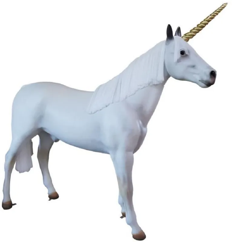Schnäppchen Casa Padrino sculpture décorative de luxe cheval licorne blanc / or 200 x H. 240 cm - Immense sculpture de jardin - Sculpture grandeur nature - Sculpture décorative XXL - Figurine décorative XXL