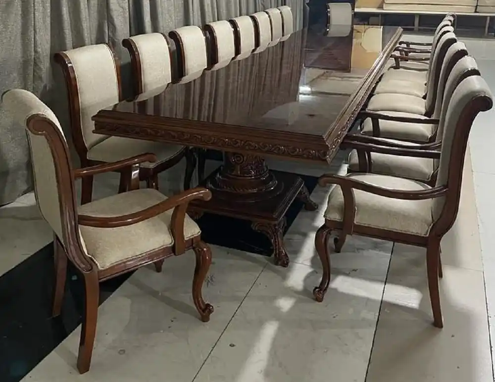 Beliebt Casa Padrino ensemble de salle à manger baroque de luxe gris / marron - 1 Immense Table à Manger Baroque et 14 Chaises de Salle à Manger Baroques - Meuble de salle à manger de style baroque