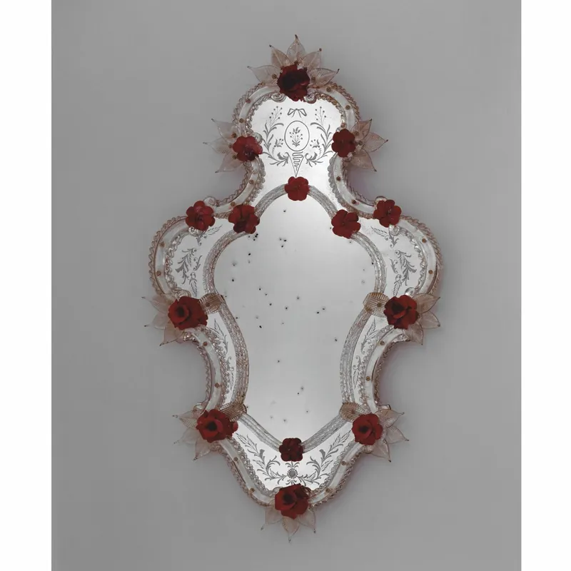 Casa Padrino miroir baroque de luxe rouge - Magnifique miroir mural de style vénitien - Meuble de château - Meuble baroque - Meuble de luxe de style baroque - Fabriqué en Italie Preis Gesenkt