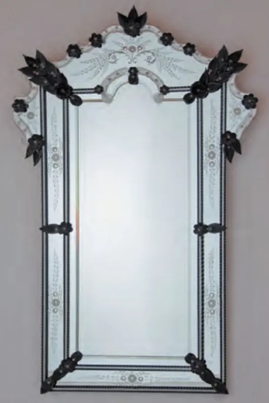 Angebot Casa Padrino miroir baroque de luxe noir - Magnifique miroir mural de style vénitien - Meuble baroque - Meuble de château - Meuble de luxe de style baroque - Qualité de luxe - Fabriqué en Italie