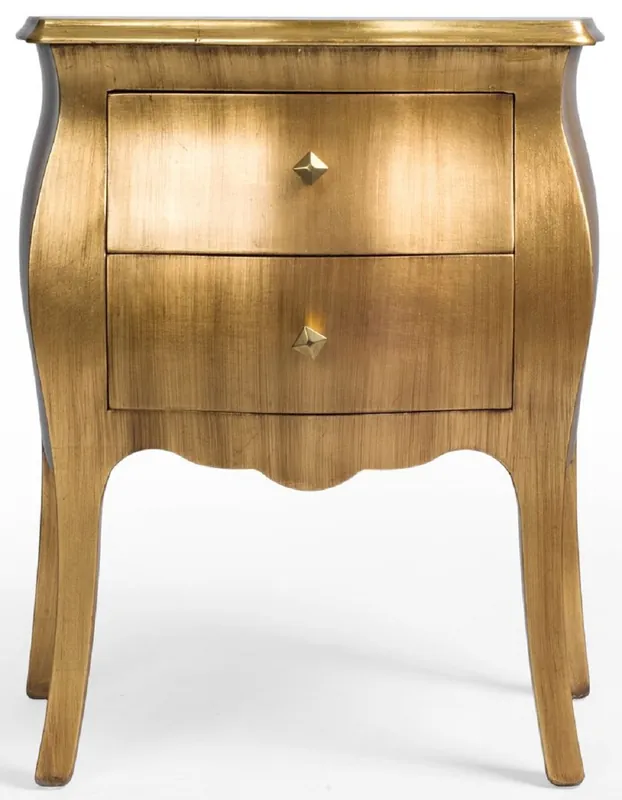 Casa Padrino table de chevet baroque de luxe avec 2 tiroirs or - Table de chevet baroque fait main - Meuble de chambre baroque - Meuble de luxe de style baroque - Meuble baroque - Mobilier baroque Billig