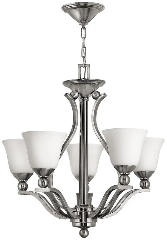 Ausverkauf Casa Padrino lustre Art Déco de luxe argent / blanc Ø 61 x H. 62,5 cm - Lustre rond en métal avec abat jour en verre - Lustre de salon - Luminaire Art Déco - Luminaire de luxe