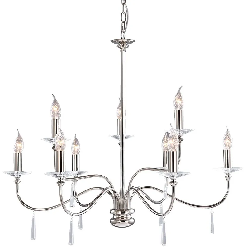 Casa Padrino lustre Art Nouveau en cristal argent Ø 82 x H. 75 cm - Lustre rond en métal - Lustre de Salon Baroque & Art Nouveau - Luminaires Baroque & Art Nouveau Günstig