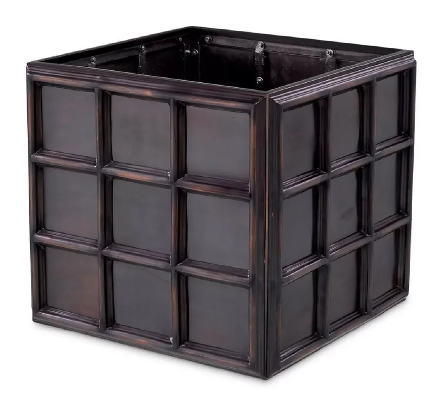 Casa Padrino pot de fleurs de luxe bronze antique 52,5 x 52,5 x H. 47 cm - Cache pot carré en inox - Décoration de salon - Décoration de bureau - Accessoires décoration de luxe - Qualité de luxe Wochenendangebot