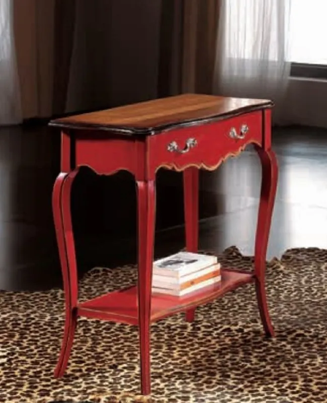Casa Padrino console baroque de luxe antique rouge / marron / argent - Console faite à la main avec tiroir - Meuble de salon de luxe de style baroque - Meuble baroque - Fabriqué en Italie Top-Angebot