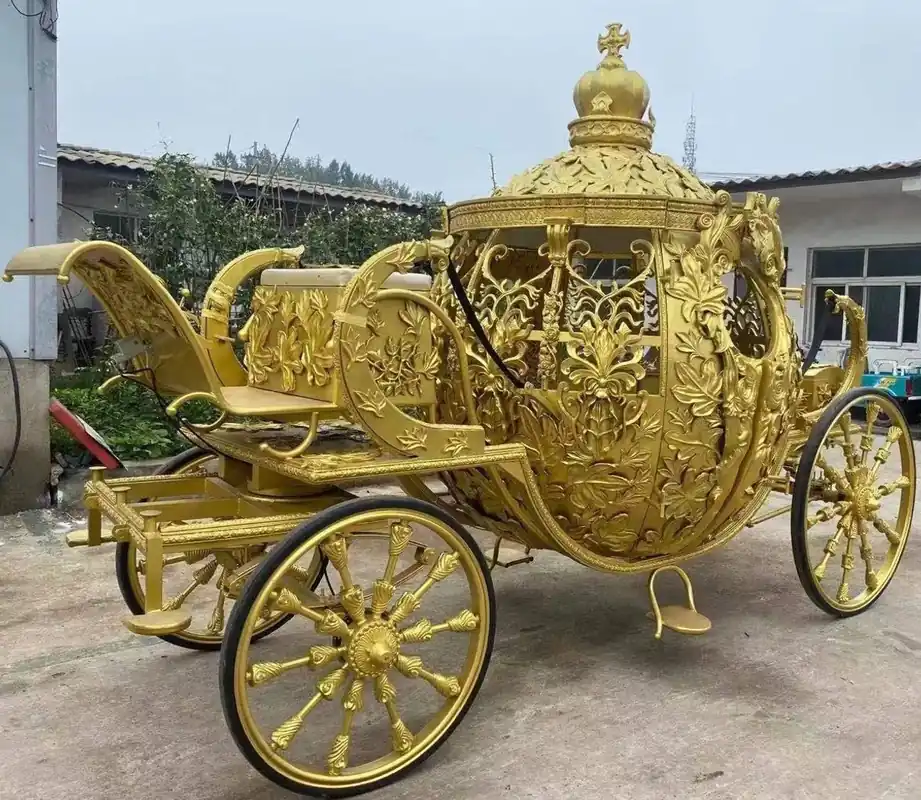 Schnäppchen Casa Padrino calèche chevaux baroque or - Magnifique carrosse de mariage de style baroque - Calèche de style baroque fait main - Calèche de princesse - Noble & Magnifique