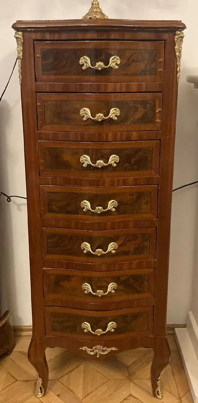Online Kaufen Casa Padrino commode baroque avec 7 tiroirs marron / or - Armoire fait main en bois massif de style baroque - Meuble de salon de style baroque - Meuble baroque