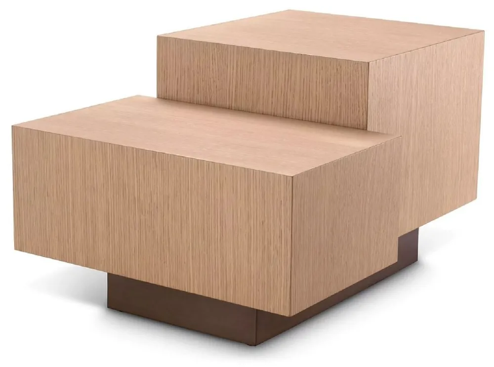 Begrenztes Angebot Casa Padrino table d'appoint de luxe naturel / bronze 70,5 x 50 x H. 40,5 cm - Table de salon rectangulaire - Meuble de salon - Meuble de luxe - Ameublement de luxe