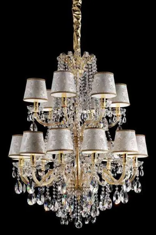 Schnäppchen Casa Padrino lustre baroque de luxe en verre cristal or / argent Ø 85 x H. 100 cm - Grand lustre avec verre en cristal vénitien - Noble & Magnifique - Qualité de Luxe - Fabriqué en Italie