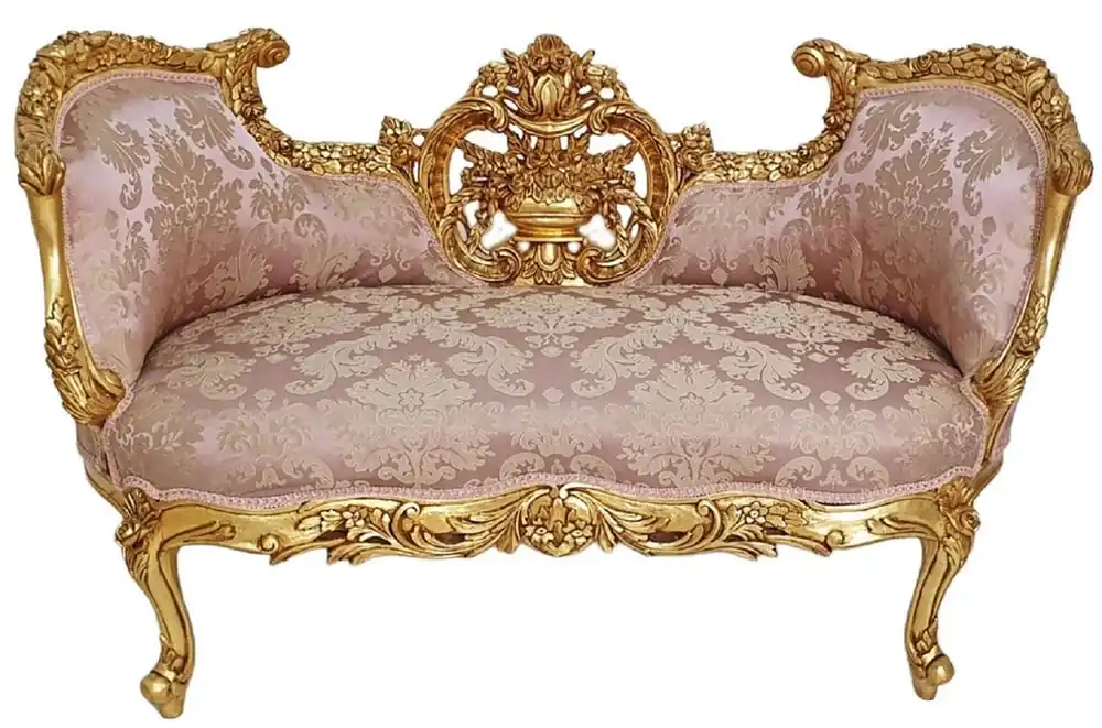 Heißes Angebot Casa Padrino canapé baroque rose / or - Magnifique canapé de salon de style baroque - Meuble de salon de style baroque - Meuble baroque - Ameublement baroque