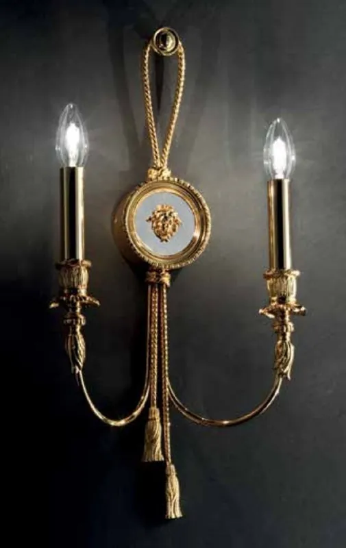 Casa Padrino applique murale double baroque de luxe or 30 x 12 x H. 55 cm - Magnifique applique de style baroque - Luminaires baroques - Qualité de luxe - Fabriquée en Italie Begrenztes Angebot