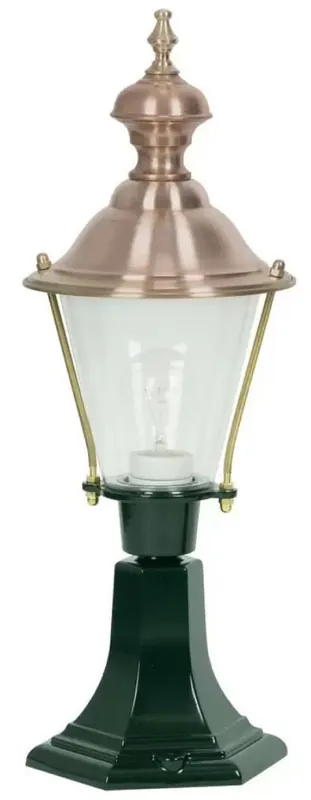 Casa Padrino lampadaire de jardin Art Nouveau vert / cuivre Ø 19 x H. 56 cm - Lanterne de jardin - Lampe de jardin - Eclairage jardin nostalgique - Luminaires jardin nostalgique Sonderaktion