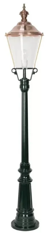 Casa Padrino lanterne de jardin Art Nouveau vert / cuivre Ø 29 x H. 161 cm - Lampadaire de jardin en aluminium thermolaqué - Eclairage nostalgique - Luminaires nostalgiques Heißes Angebot