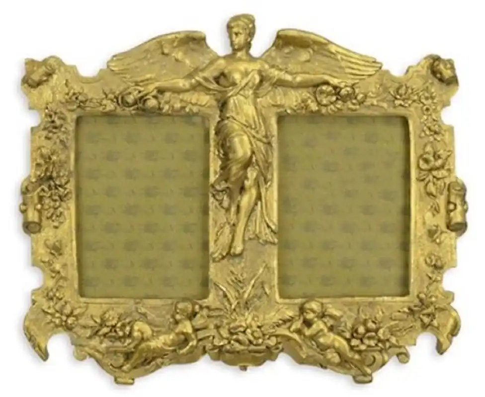 Casa Padrino cadre de photo mural double baroque anges or 32,3 x H. 26,8 cm - Cadre photo style ancien - Décoration murale baroque - Accessoires de décoration de style baroque - Intérieur baroque Beliebt