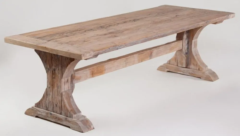 Casa Padrino table à manger de style campagnard naturelle - Différentes Tailles - Table de salle à manger rustique rectangulaire - Meubles rustique - Meubles de salle à manger style campagnard Top-Angebot