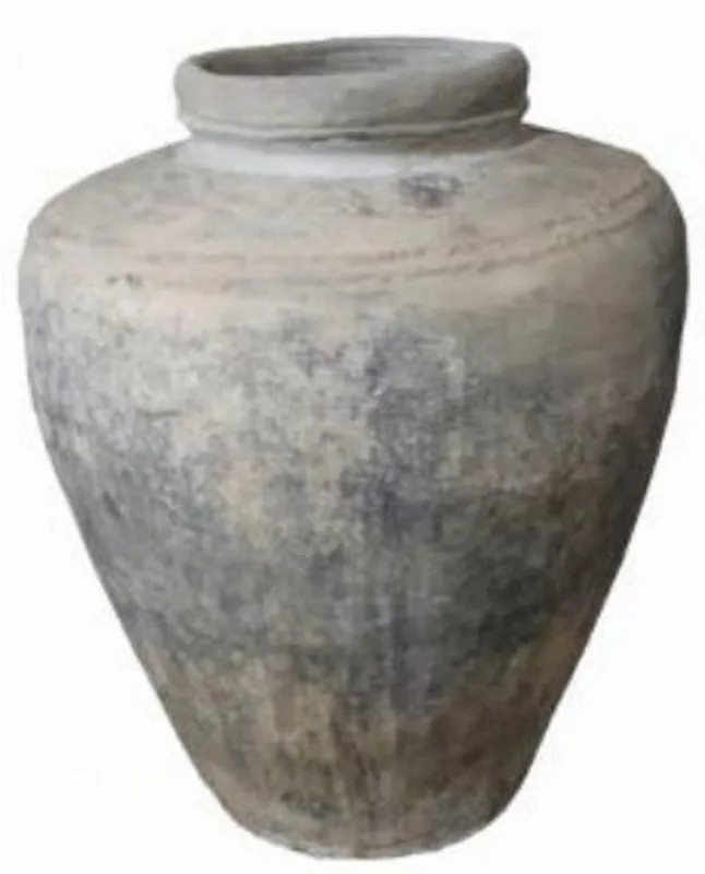 Rabatt Casa Padrino vase baroque en terre cuite de luxe beige antique Ø 37 x H. 85 cm - Vase à fleurs de style ancien fait main - Cache pot - Accessoires décoration baroque - Décoration de jardin baroque