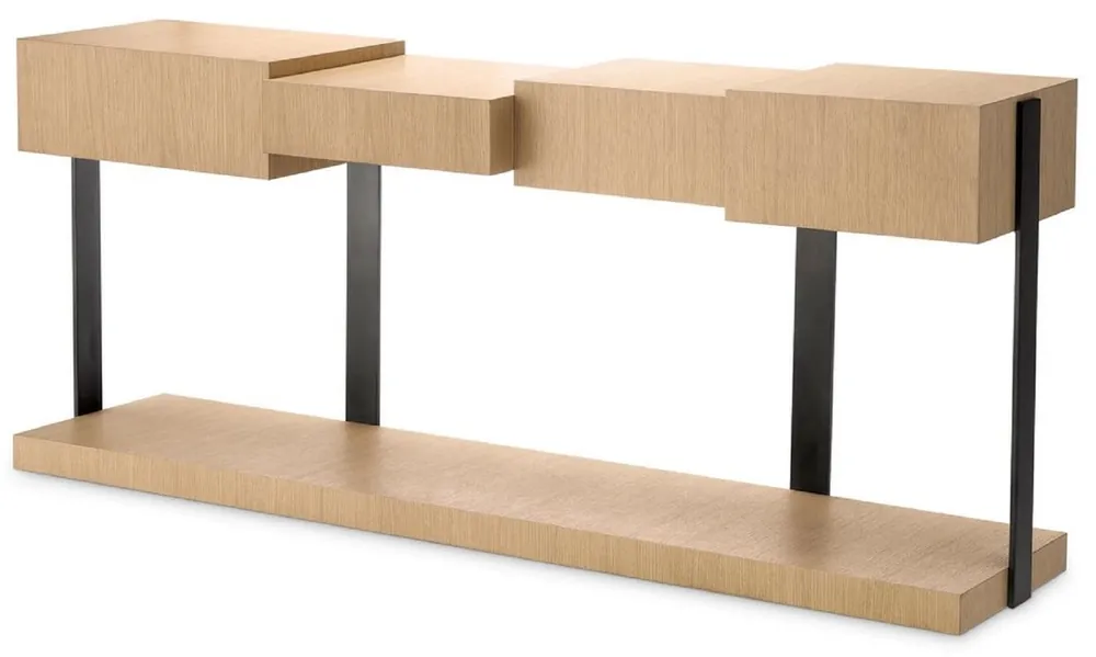 Casa Padrino console design de luxe naturel / bronze 180 x 42,5 x H. 76,5 cm - Console rectangulaire - Mobilier de salon - Mobilier de luxe - Mobilier design Online Kaufen