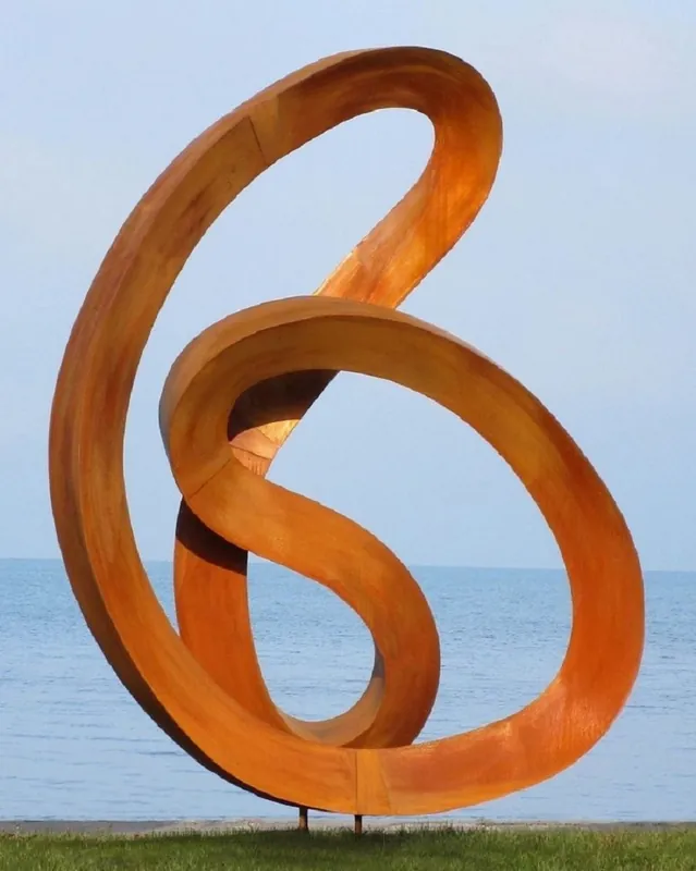 Casa Padrino Sculpture de Jardin XXL Design de Luxe en Acier Rouiller 165 x 80 x H. 215 cm - Immense Décoration de Jardin XXL - Décoration d'Extérieur Luxe - Accessoires de Jardin Design Aktuell