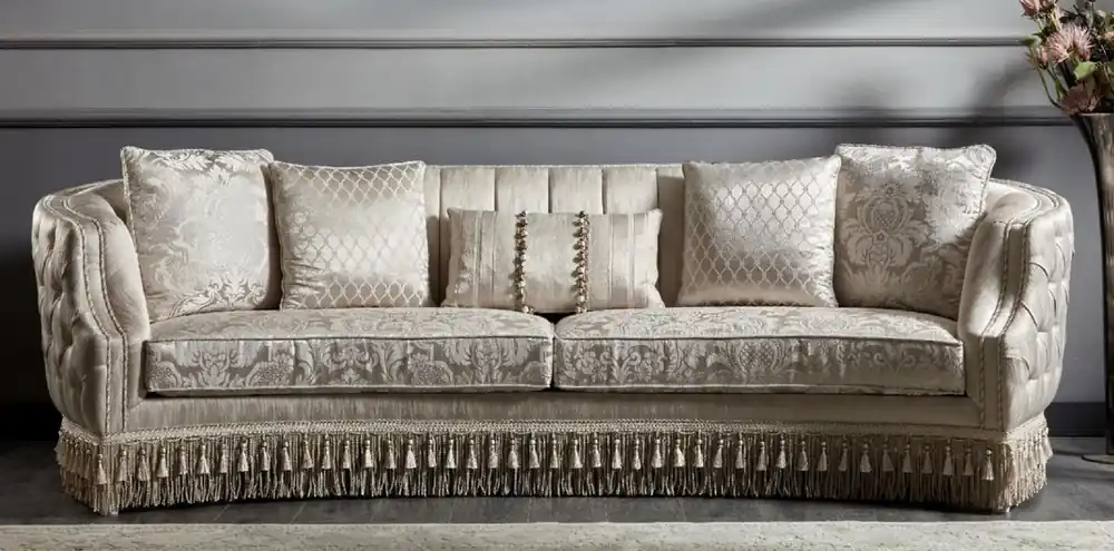 Markenware Casa Padrino canapé baroque Chesterfield de luxe or - Magnifique canapé de salon - Meuble de salon de style baroque - Meuble de luxe de style baroque - Noble & Magnifique