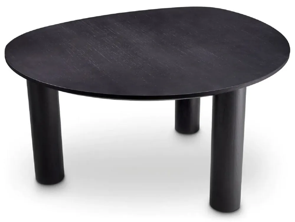 Direkt Vom Hersteller Casa Padrino table à manger de luxe noir 149 x 128,5 x H. 77 cm - Table de cuisine en bois massif - Meuble de salle à manger - Meuble de luxe - Ameublement de luxe