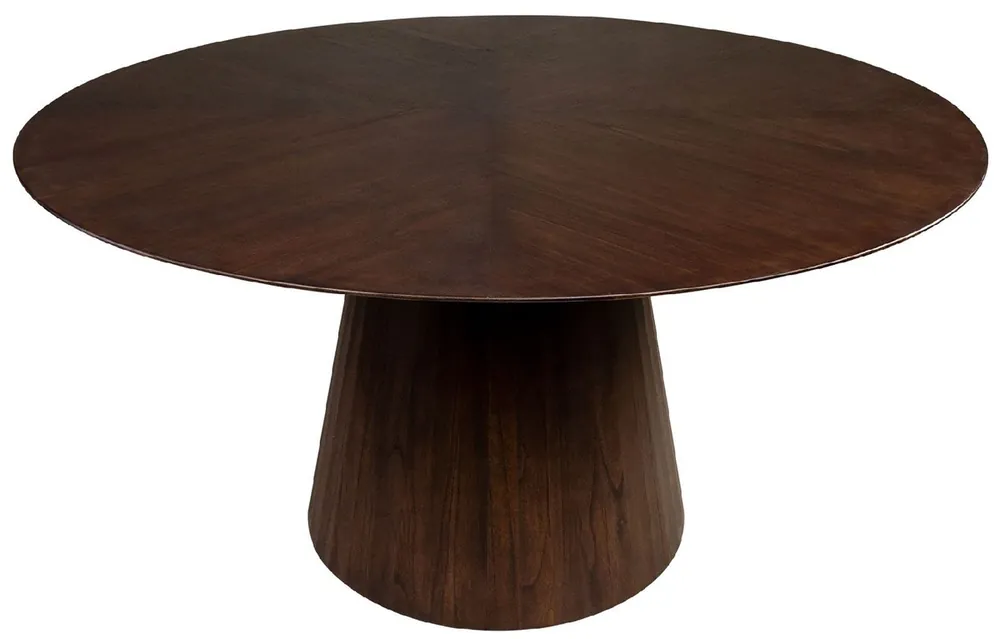 Casa Padrino table à manger de luxe marron foncé Ø 150 x H. 76 cm - Table de cuisine ronde en bois massif - Meuble de salle à manger - Meuble de luxe - Ameublement de luxe Meistverkauft