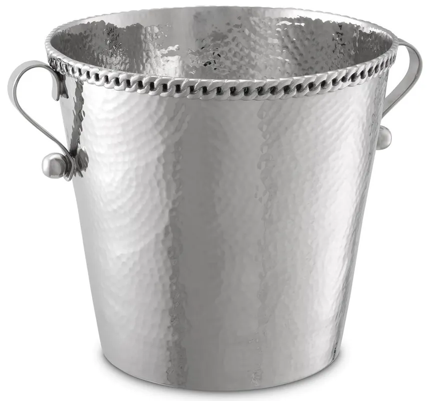 Top-Seller Casa Padrino refroidisseur de vin de luxe avec 2 poignées argent Ø 25,5 x H. 23,5 cm - Refroidisseur de champagne - Accessoires gastronomie - Accessoires restaurant - Accessoires d'hôtel