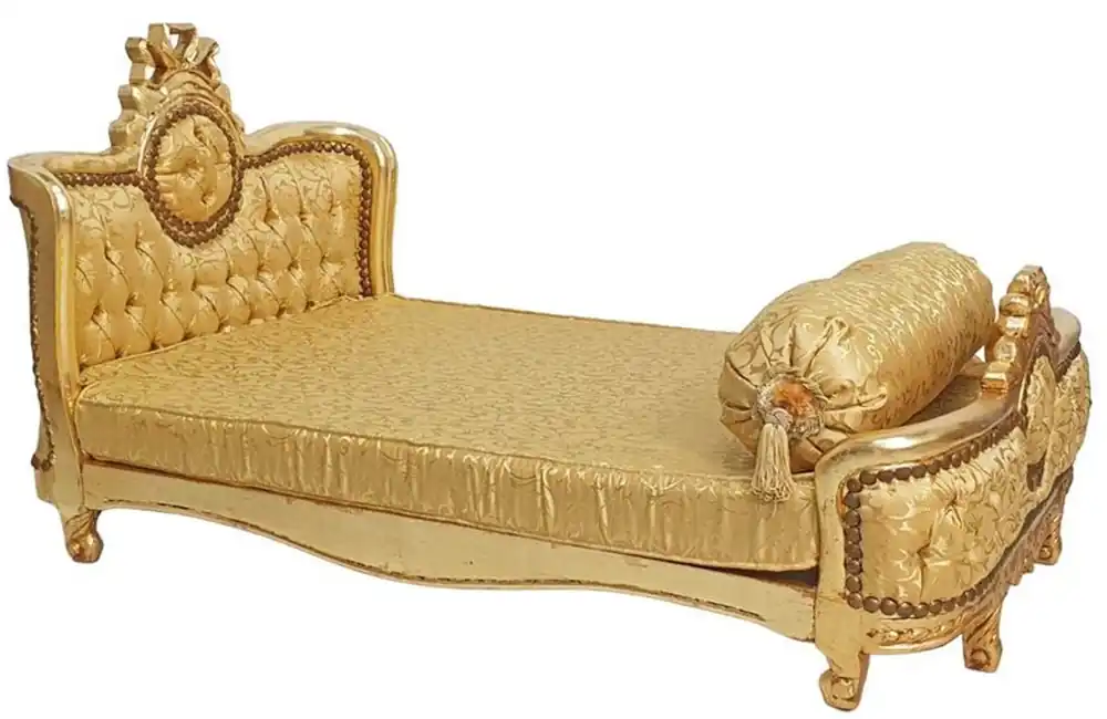 Casa Padrino lit pour chien baroque motif or / or antique - Lit pour chien de style antique fait main - Magnifique mobilier pour chien de style baroque - Meubles pour animaux de compagnie baroque Begrenztes Angebot