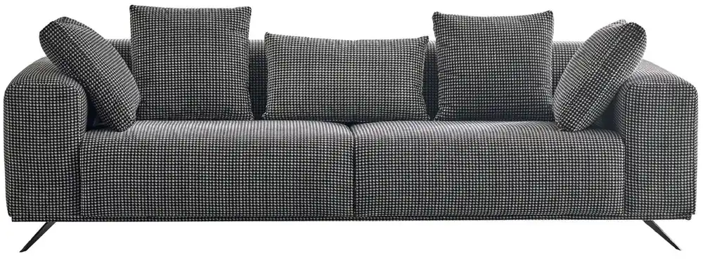 Casa Padrino canapé de luxe noir / blanc 253 x 96 x H. 87 cm - Canapé de salon - Canapé d'hôtel - Meuble de salon - Ameublement de salon - Meuble d'hôtel - Meuble de luxe - Ameublement de luxe Beliebt