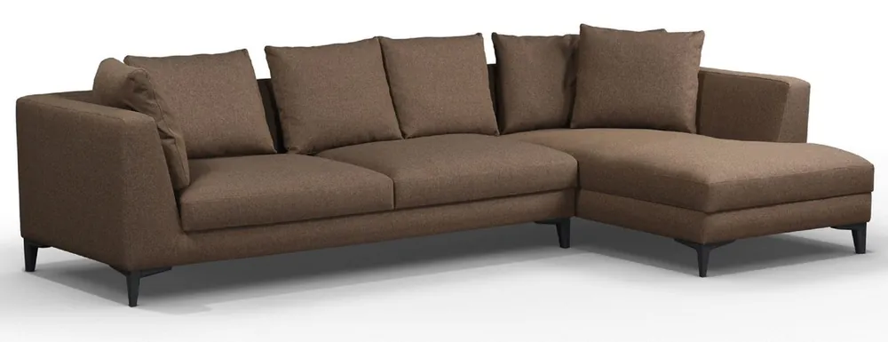 Casa Padrino canapé d'angle de luxe marron / noir 313 x 178 x H. 73 cm - Canapé de salon - Meuble de salon - Meuble de luxe - Ameublement de salon de luxe Nur Heute