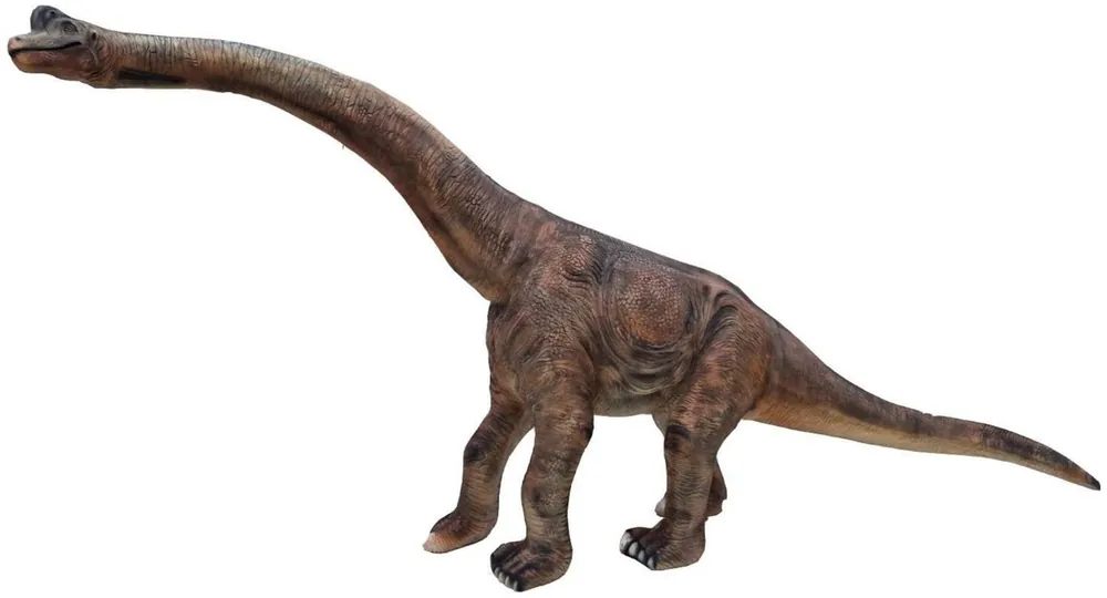 Neu Casa Padrino sculpture décorative de luxe dinosaure brachiosaurus marron 500 x 100 x H. 260 cm - Immense sculpture de jardin - Sculpture grandeur nature - Sculpture décorative XXL - Figurine XXL