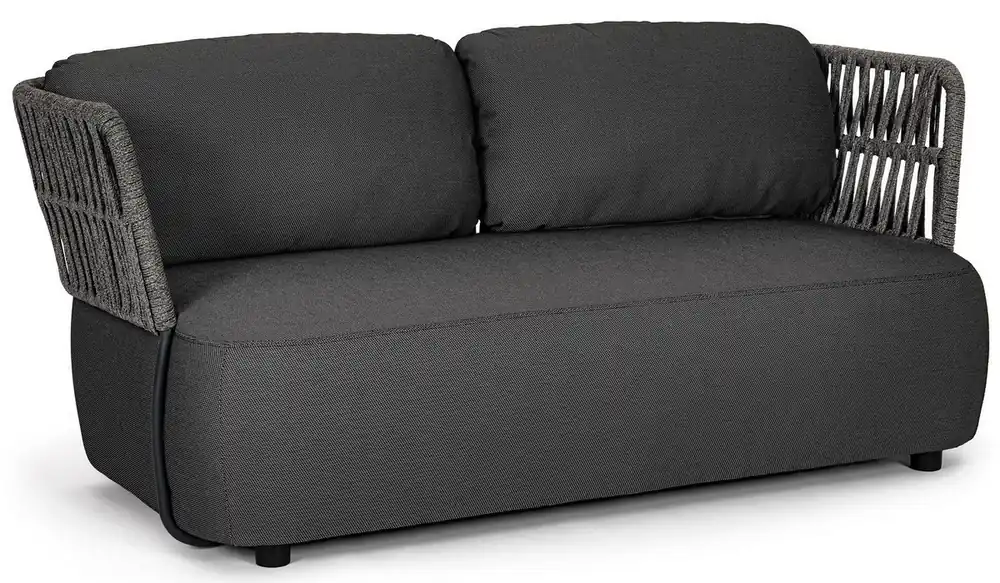 Preisknaller Casa Padrino canapé de jardin de luxe anthracite / gris / noir 167 x 86 x H. 79 cm - Canapé de jardin résistant aux intempéries - Canapé de terrasse - Meubles de jardin - Meubles de terrasse
