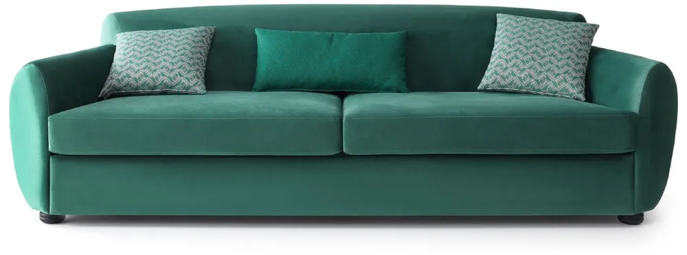 Preiswert Casa Padrino canapé de luxe vert / noir 260 x 105 x H. 80 cm - Canapé de salon - Canapé d'hôtel - Meuble de salon - Meuble d'hôtel - Meuble de luxe - Ameublement de salon - Ameublement de luxe