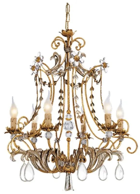 Preis Gesenkt Casa Padrino lustre baroque de luxe en cristal or antique / argent antique Ø 62 x H. 73 cm - Magnifique lustre de salon de style baroque - Lustre d'hôtel style baroque - Fabriqué en Italie
