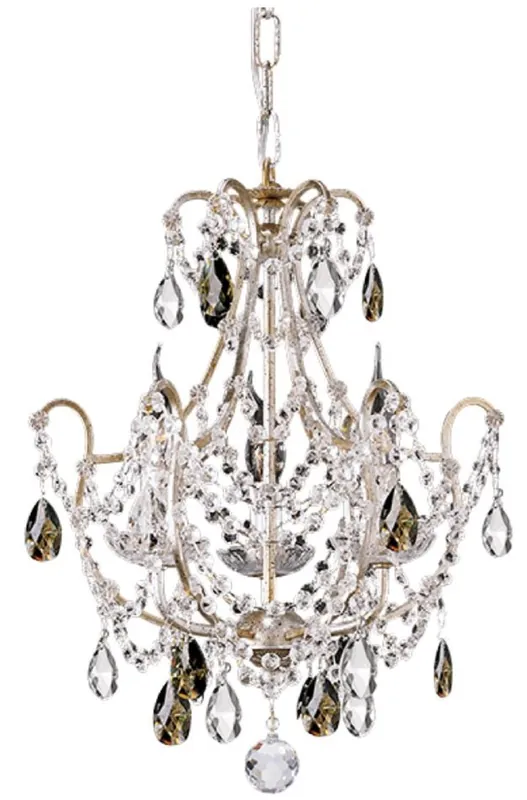 Ausverkauf Casa Padrino lustre baroque de luxe en cristal argent avec patine Ø 40 x H. 50 cm - Lustre de salon de style baroque - Noble & Magnifique - Qualité de luxe - Fabriqué en Italie